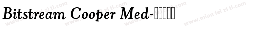 Bitstream Cooper Med字体转换